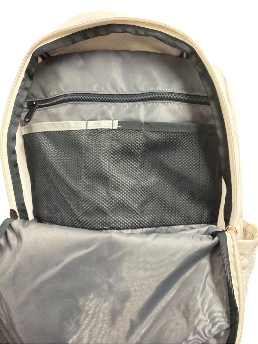 The North Face Women's Jester Luxe Backpack Gardenia White Laptop Bag, School - Picture 7 of 11